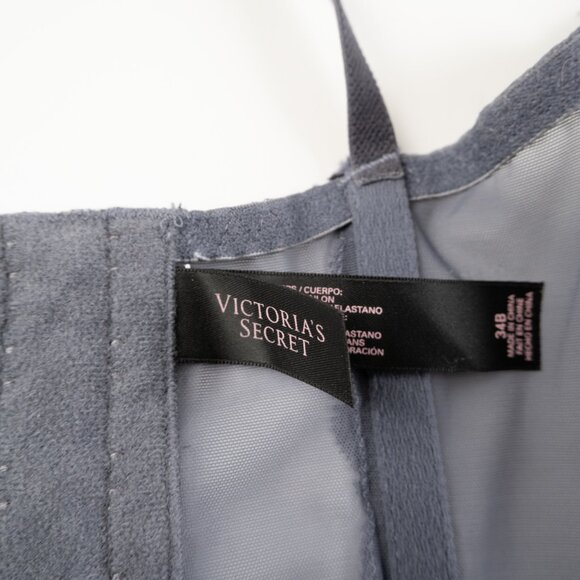 VICTORIA'S SECRET grey corset lingerie size 34B - Picture 3 of 11